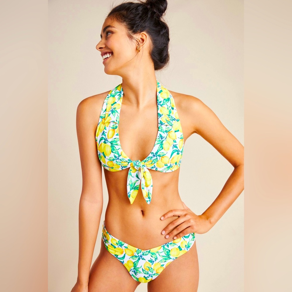 Onia Salerno Lemons Halter Bikini Top and Bottom